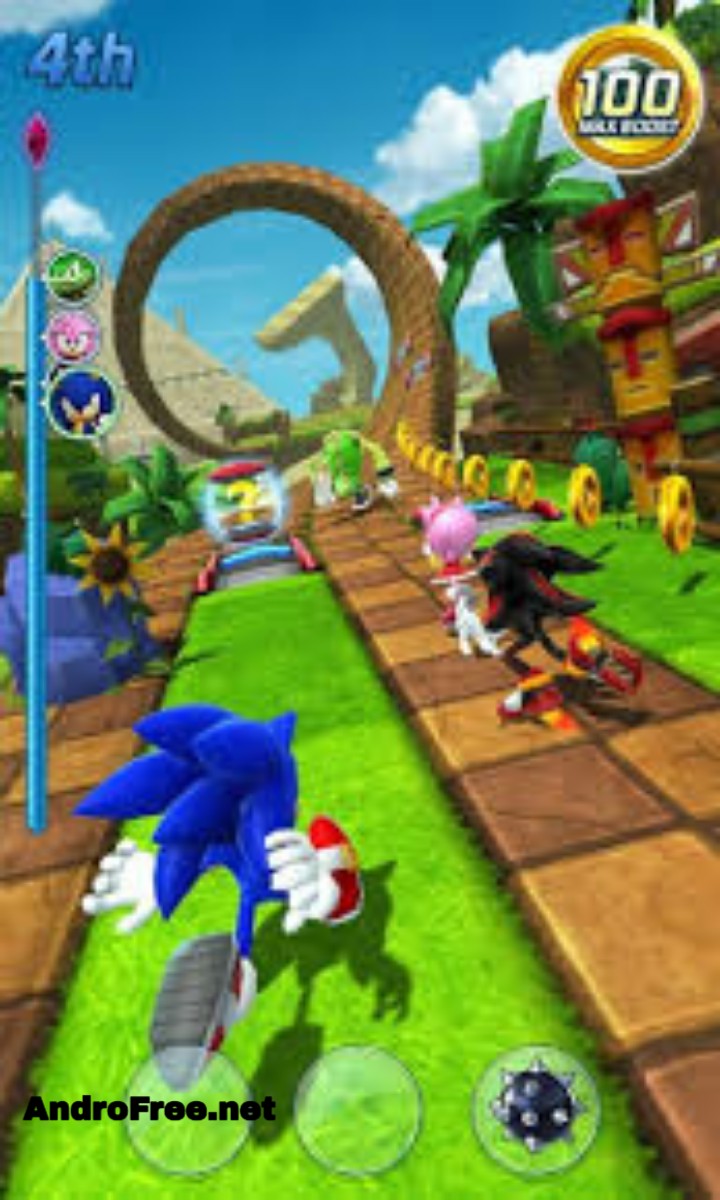 تحميل لعبة 3 Sonic Dash مهكرة أخر إصدار للأندرويد