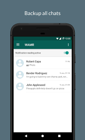 تحميل WAMR برنامج استرجاع رسائل الواتس اب بعد حذفها من المرسل